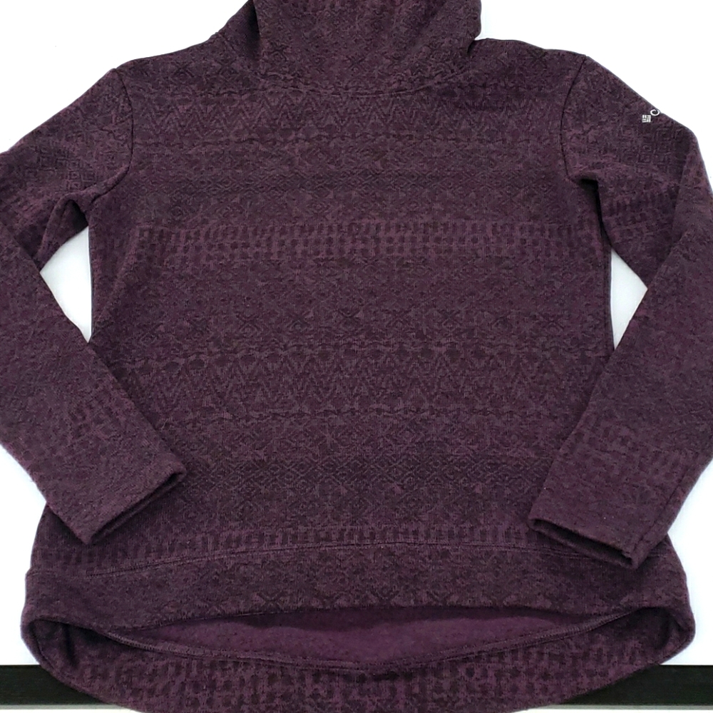 Columbia thick heathered purple fleece pullover M